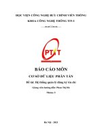 BÁO cáo môn cơ sở dữ LIỆU PHÂN tán đề tài hệ thống quản lý đăng ký tín chỉ 