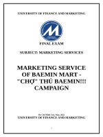 MARKETING SERVICE OF BAEMIN MART  CHỢ THỦ BAEMIN CAMPAIGN