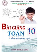 Bài giảng Toán 10 Chân Trời Sáng Tạo (tập 1)