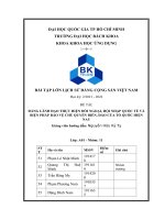 ĐỀ TÀI ĐẢNG LÃNH ĐẠO THỰC HIỆN ĐỐI NGOẠI, HỘI NHẬP QUỐC TẾ VÀ BIỆN PHÁP BẢO VỆ CHỦ QUYỀN BIỂN, ĐẢO CỦA TỔ QUỐC HIỆN NAY