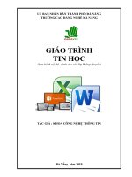 Giáo trình Tin học: Phần 1 - Trường CĐ Nghề Đà Nẵng
