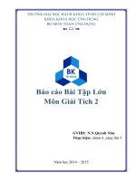 Báo cáo bài tập lớn   môn giải tích 2 đại học bách khoa HCM