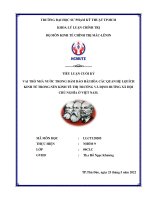 VAI TRÒ NHÀ nước TRONG đảm bảo hài hòa các QUAN hệ lợi ÍCH KINH tế TRONG nền KINH tế THỊ TRƯỜNG và ĐỊNH HƯỚNG xã hội CHỦ NGHĨA ở VIỆT NAM