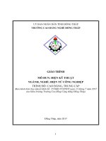 Giáo trình Điện kỹ thuật (Nghề: Điện tử công nghiệp - CĐ/TC): Phần 1 - Trường Cao đẳng Nghề Đồng Tháp