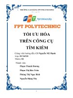 TỐI ưu hóa TRÊN CÔNG cụ tìm KIẾM quảng bá website với bộ máy tìm kiếm 