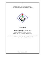 Giáo trình Kỹ thuật cảm biến (Nghề: Điện tử công nghiệp - CĐ/TC): Phần 1 - Trường Cao đẳng Nghề Đồng Tháp