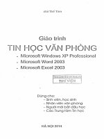 Giáo trình Tin học văn phòng: Phần 1 - Bùi Thế Tâm