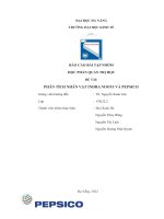 BÁO cáo bài tập NHÓM học PHẦN QUẢN TRỊ học đề tài PHÂN TÍCH NHÂN vật INDRA NOOYI và PEPSICO 