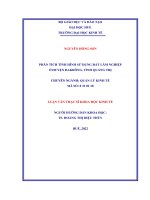 Phân tích tình hình sử dụng đất lâm nghiệp ở huyện đakrông, tỉnh quảng trị 