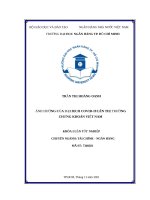 Ảnh hường của đại dịch Covid19 lên thị trường chứng khoán Việt Nam, 2021.