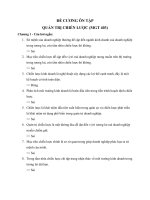 Đề cương ôn tập quản trị chiến lược đại học duy tân