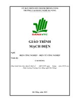 Giáo trình Mạch điện (Nghề: Điện công nghiệp - Cao đẳng): Phần 1 - Trường CĐ nghề Đà Nẵng