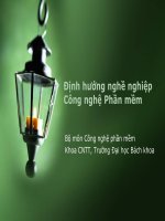 Định hướng nghề nghiệp công nghệ phần mềm bộ môn công nghệ phần mềm khoa CNTT, trường đại học bách khoa 