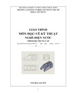 Giáo trình Vẽ kỹ thuật (Nghề: Điện nước - Trung cấp): Phần 1 - Trường Cao đẳng Cơ điện Xây dựng Việt Xô