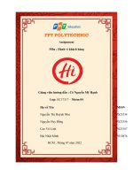 MÔ tả THỊ TRƯỜNG NGÀNH HÀNG lựa CHỌN và HÀNH VI sử DỤNG sản PHẨM công ty hữu hạn khống cổ quốc tế hải để lao 