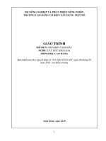 Giáo trình Tiện ren tam giác (Nghề: Cắt gọt kim loại - Cao đẳng) - Trường Cao đẳng Cơ điện Xây dựng Việt Xô