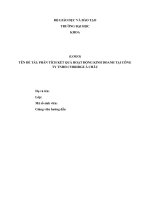 ĐỀ tài PHÂN TÍCH kết QUẢ HOẠT ĐỘNG KINH DOANH tại CÔNG TY TNHH CYBRIDGE á CHÂU