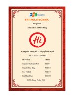 MÔ tả THỊ TRƯỜNG NGÀNH HÀNG lựa CHỌN và HÀNH VI sử DỤNG sản PHẨM công ty hữu hạn khống cổ quốc tế hải để lao 