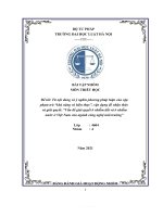 Từ nội dung và ý nghĩa phương pháp luận của cặp phạm trù “khả năng và hiện thực”, vận dụng để nhận thức và giải quyết Vấn đề giải quyết ô nhiễm đất và ô nhiễm nước ở Việt Nam