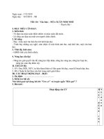 GIÁO ÁN BÀI MÙA XUÂN NHO NHỎ CỦA GIÁO VIÊN DẠY GIỎI CẤP TỈNH CÁNH DIỀU VÀNG