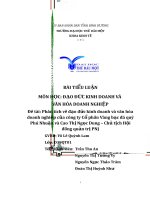 phân tích về đạo đức kinh doanh và văn hóa doanh nghiệp của công ty cổ phần vàng bạc đá quý phú nhuận và cao thị ngọc dung chủ tịch hội đồng qquarn trị PNJ 