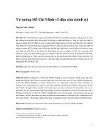 Tư tưởng hồ chí minh về dân chủ chính trị