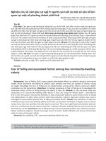 Nghiên cứu về cảm giác sợ ngã ở người cao tuổi và một số yếu tố liên quan tại một số phường thành phố Huế