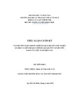 VẤN ĐỀ TÔN GIÁO TRONG THỜI KỲ QUÁ ĐỘ LÊN CHỦ NGHĨA XÃ HỘI VÀ LIÊN HỆ QUÁ TRÌNH GIẢI QUYẾT VẤN ĐỀ TÔN GIÁO CỦA VIỆT NAM HIỆN NAY