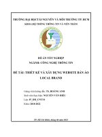 BÁO CÁO TỐT NGHIỆP ĐỀ TÀI THIẾT KẾ VÀ XÂY DỰNG WEBSITE BÁN ÁO LOCAL BRAND