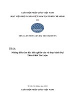 Những điều tâm đắc khi nghiên cứu và thực hành Đại Thừa Khởi Tín Luận