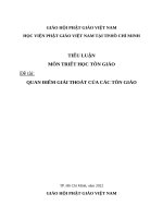 Quan điểm giải thoát của các tôn giáo