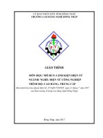 Giáo trình Linh kiện điện tử (Nghề: Điện tử công nghiệp - CĐ/TC): Phần 1 - Trường Cao đẳng Nghề Đồng Tháp