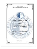 BÀI tập học kỳ môn kỹ NĂNG THAM GIA GIẢI QUYÊT các vụ án HÀNH CHÍNH 