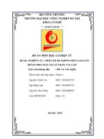 ĐỒ án môn học cơ điện tử đề tài NGHIÊN cứu, THIẾT kế hệ THỐNG PHÂN LOẠI sản PHẨM THEO màu sắc sử DỤNG TAY gắp 