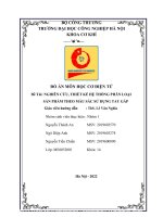 ĐỒ án môn học cơ điện tử đề tài NGHIÊN cứu, THIẾT kế hệ THỐNG PHÂN LOẠI sản PHẨM THEO màu sắc sử DỤNG TAY gắp 