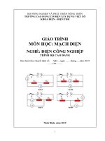 Giáo trình Mạch điện (Nghề: Điện công nghiệp - Cao đẳng): Phần 1 - Trường Cao đẳng Cơ điện Xây dựng Việt Xô