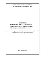 Giáo trình Kỹ thuật lạnh (Nghề: Điện tử công nghiệp - CĐ/TC): Phần 1 - Trường Cao đẳng Nghề Đồng Tháp