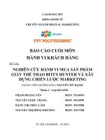 NGHIÊN CỨU HÀNH VI MUA SẢN PHẨM GIÀY THỂ THAO BITI’S HUNTER VÀ XÂY DỰNG CHIẾN LƯỢC MARKETING