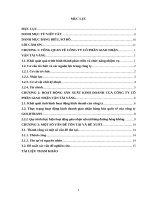 Báo cáo thực tập tốt nghiệp tại Công ty Cổ phần giao nhận vận tải Vàng