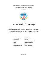 Chuyên đề thực tập Hoàn thiện công tác Quản trị hàng tồn kho tại Công ty CPPP Xtrend