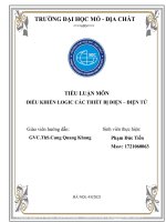 TIỂU LUẬN môn điều KHIỂN LOGIC các THIẾT bị điện – điện tử bài 1 phần bắt buộc ( n=3 , mssv 1721060063) 