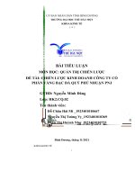 ĐỀ tài CHIẾN lược KINH DOANH CÔNG TY cổ PHẦN VÀNG bạc đá QUÝ PHÚ NHUẬN PNJ 