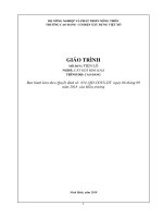 Giáo trình Tiện lỗ (Nghề: Cắt gọt kim loại - Cao đẳng): Phần 1 - Trường Cao đẳng Cơ điện Xây dựng Việt Xô