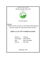 Đánh giá công tác quản lý hồ sơ địa chính trên địa bàn thị xã phổ yên, tỉnh thái nguyên năm 2017  