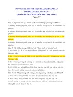 Ngữ văn 7 KNTT đáp án trắc nghiệm tập huấn SGK 