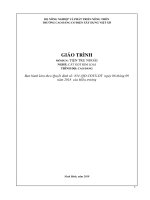 Giáo trình Tiện trụ ngoài (Nghề: Cắt gọt kim loại - Cao đẳng): Phần 1 - Trường Cao đẳng Cơ điện Xây dựng Việt Xô