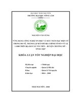 Ứng dụng công nghệ tin học và máy toàn đạc điện tử trong đo vẽ, thành lập bản đồ địa chính tờ số 9 tỷ lệ 1 1000 trên địa bàn xã tân tiến   huyện chương mỹ   thành phố hà nội 