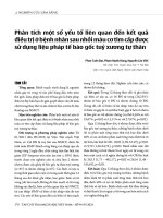 Phân tích một số yếu tố liên quan đến kết quả điều trị ở bệnh nhân sau nhồi máu cơ tim cấp được sử dụng liệu pháp tế bào gốc tuỷ xương tự thân
