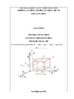 Giáo trình Cơ xây dựng (Nghề: Xây dựng dân dụng và công nghiệp - Trung cấp) - Trường Cao đẳng Cơ điện Xây dựng Việt Xô