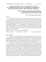 Khả năng chắn cát và cải tạo đất của các đai rừng phòng hộ trên vùng cát ven biển ở xã điền hòa và điền hương, huyện phong điền, tỉnh thừa thiên huế (2) 